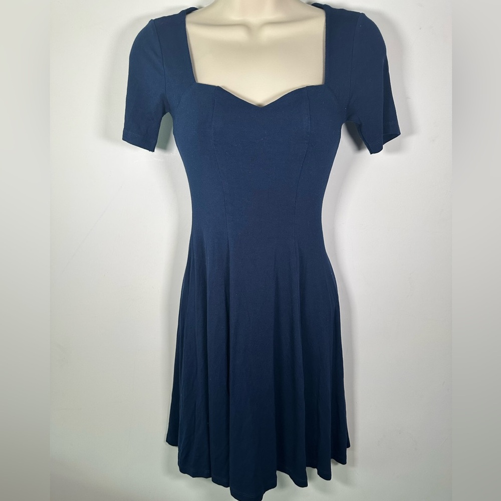 ASOS navy blue fit and flare dress size 4